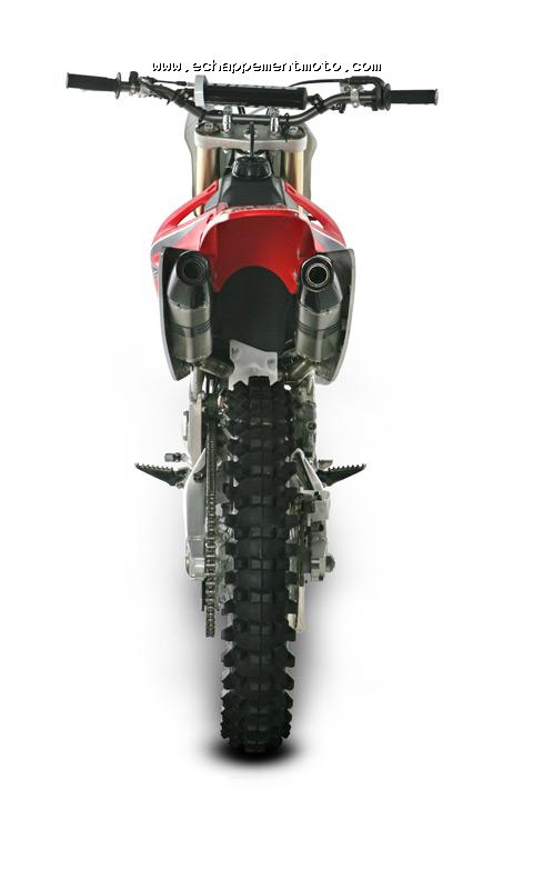 ECHAPPEMENT MOTO AKRAPOVIC DOUBLE SILENCIEUX EXHAUST SYSTEM HONDA CRF 250R (2008 - 2009) 3